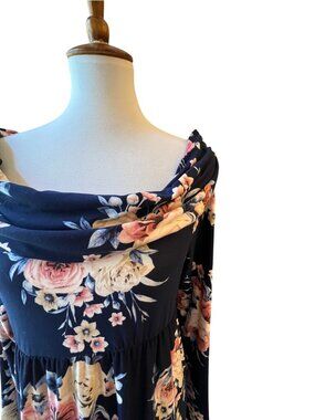 Motherbee Maternity Long Off Shoulder Dress size XL NWT